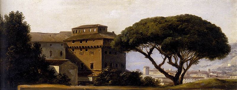 View of the Convent of Ara Coeli with Pines